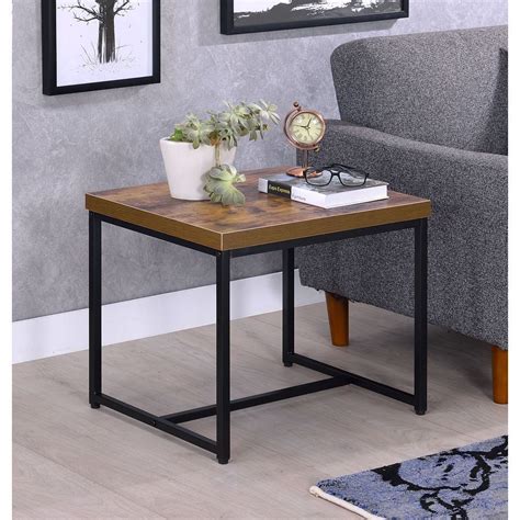 Tcbosik Modern Coffee Table Side Table For Living Room Wood Desktop