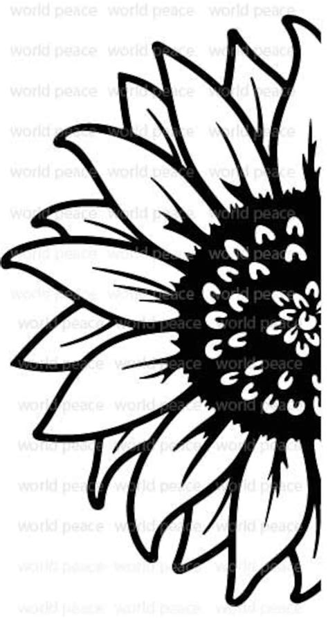 Free Svg Design Half Sunflower Svg Svg Design File