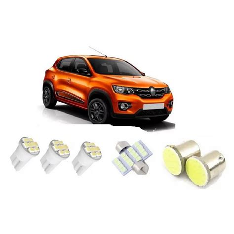 Kit Lâmpadas Led Kwid Farolete Placa Teto Ré 2018 2021 Super Brancas