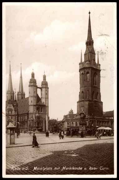 Ansichtskarte Postkarte Halle Saale Marktplatz Akpool De