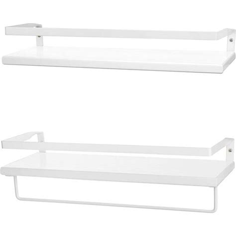 Cubilan 1675 In W X 55 In D White Wood Decorative Wall Shelf Wall