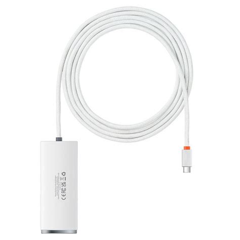 BASEUS Lite Series Hub 4in1 USB C 4x USB 3 0 USB C 2m fehér iPon hu