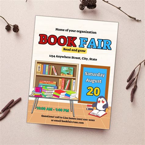 Book Fair Flyer Scholastic Book Fair Community Event Book Sale School ...