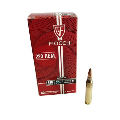 Boite De Munitions Fiocchi Calibre Rem Grains Fmj