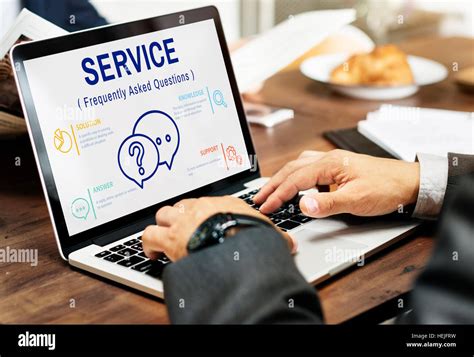 FAQs Customer Service Icon Concept Stock Photo - Alamy