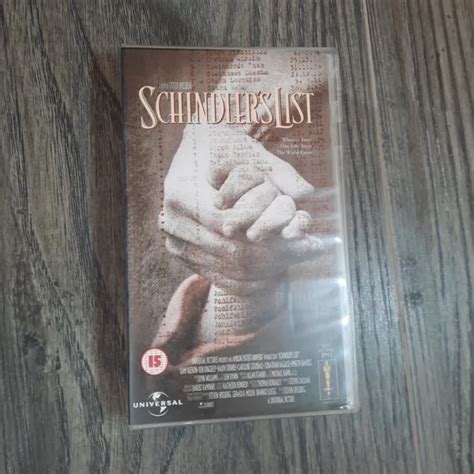 Schindlers List Vhs Video Cert Steven Spielberg Liam Neeson War