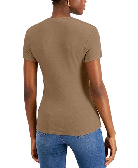 Inc International Concepts Ribbed V Neck Top Created For Macys And Reviews Tops Women Macys