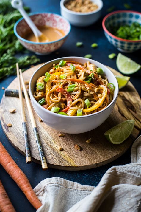 Chicken Noodle Stir Fry With Spicy Thai Peanut Sauce The Beach House