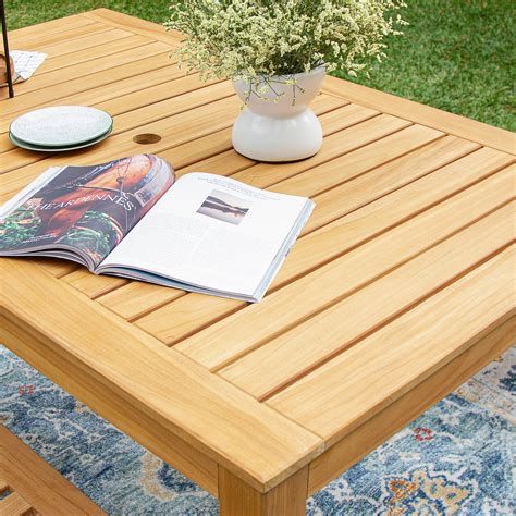 Abbington Teak Wood Patio Dining Table Cambridge Casual