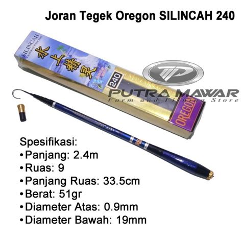 Jual Joran Pancing Tegek Carbon Oregon Silincah 240 Walesan Kaku Murah