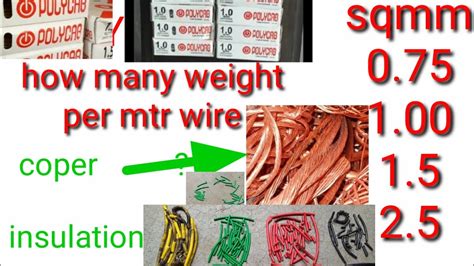 How Much Copper Is In One Meter Of Polycab Wire Insulation Cover In