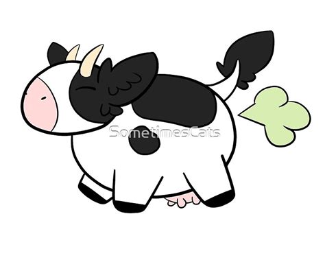 "Farting Cow" by SometimesCats | Redbubble