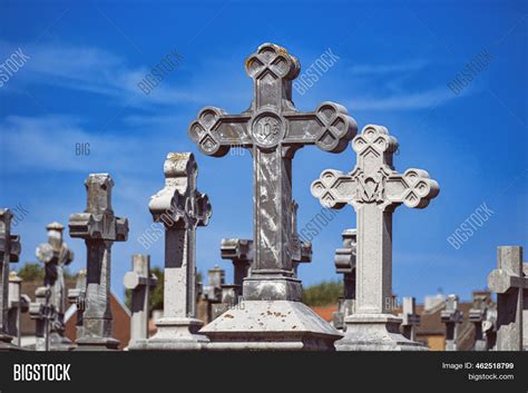 Tombstones Crosses Image & Photo (Free Trial) | Bigstock