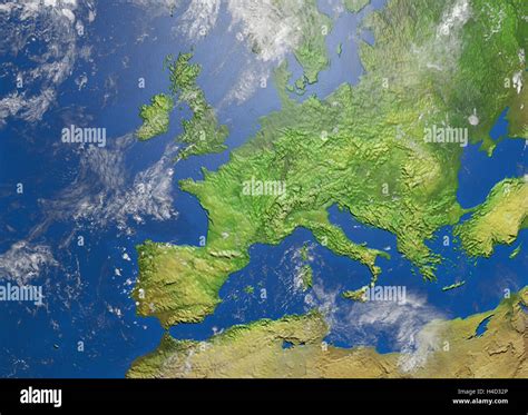 Shaded Relief Map Of Europe Stock Photo Alamy