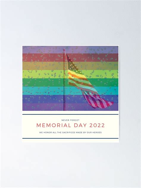 Memorial Day Pride Lgbt Community Merch Lgbtqia Poster By