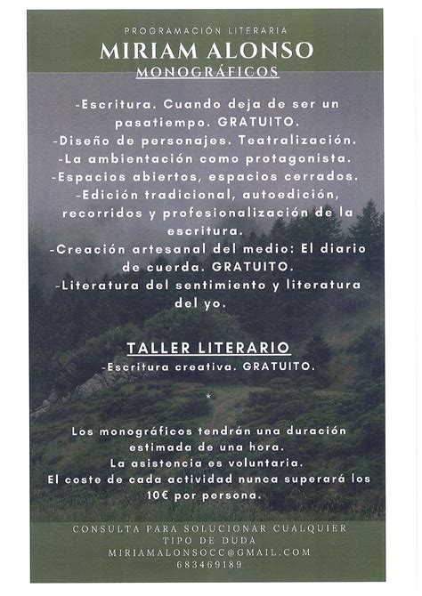 Retiro Literario Turismo Monta A De Ria O