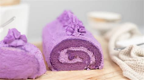 How To Make Ube Cake Roll Easy Recipe Youtube