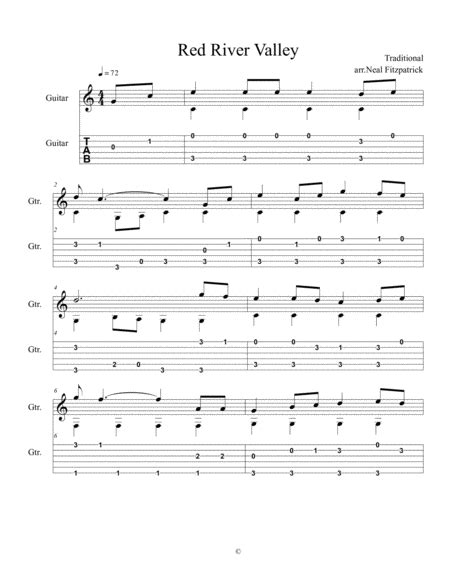 Red River Valley For Guitar Acoustic Guitar Digital Sheet Music Sheet Music Plus