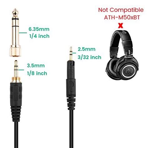 Smays Ath M X Cable Coiled Aux Cord Replacement For Audio Technica