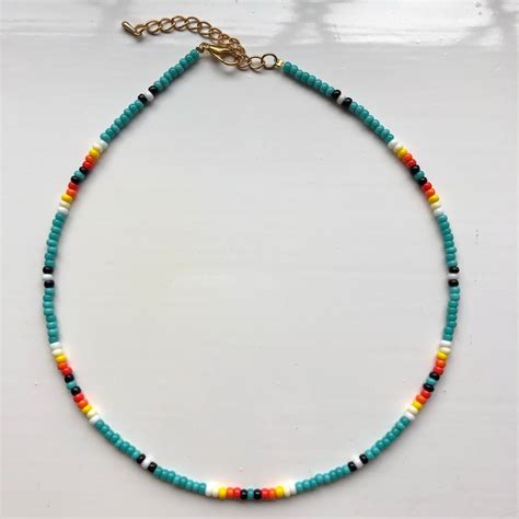 Sunset Inspired Seed Bead Necklace Belly Chain Choker Etsy