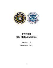 Federal Information Security Modernization Act Fisma Cio Course Hero