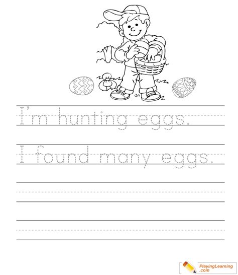 Easter Writing Worksheet Free Easter Writing Worksheet