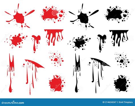 Blood Splashes Vector Design Illustration Isolated On White Background