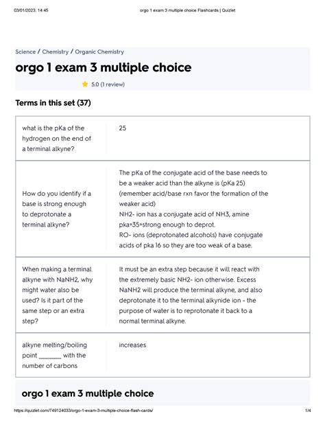 Orgo 1 Exam 3 Multiple Choice Flashcards Quizlet Orgo 1 Exam 3