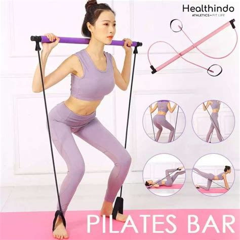 Jual Stick Bar Tali Stretching Alat Pilates Tube Yoga Fitness Gym Di