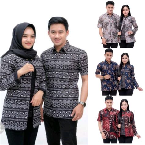 Jual BAJU COUPEL BATIK SARIMBIT PASANGAN KAPELAN SERAGAM BATIK KERJA