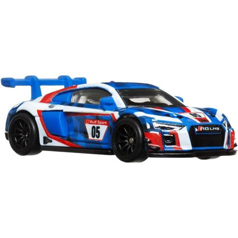 Masinuta Hot Wheels Premium Race Day Mix Audi R LMS Albastru EMAG Ro