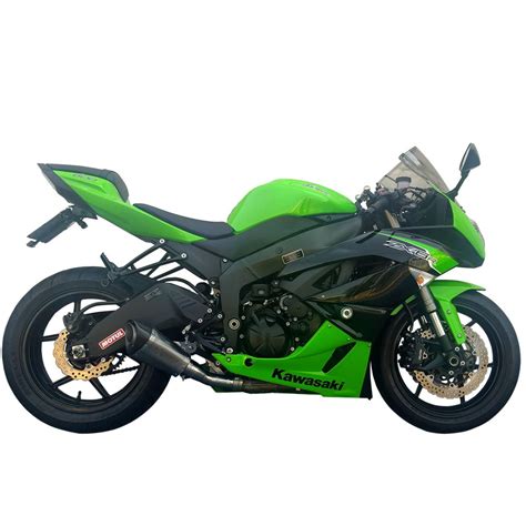 Escapamento Ponteira Hexagp Link Curto Em A O Inox Kawasaki Zx R