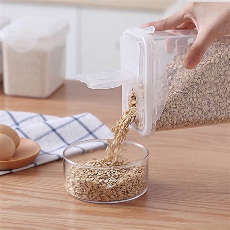 Jeashchat Airtight Food Storage Containers Bpa Free Plastic Cereal