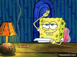 an essay by Spongebob Squarepants on Make a GIF