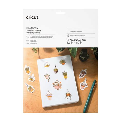 Cricut Transparent Printable Vinyl A4 12 Pack Hobbycraft