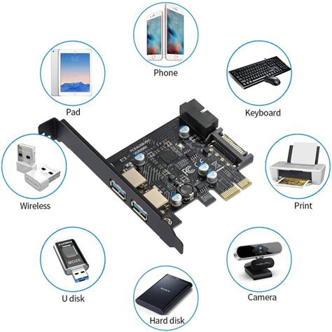 BEYIMEI PCI E To USB 3 2 Port Expansion Card W SATA Power USB 3