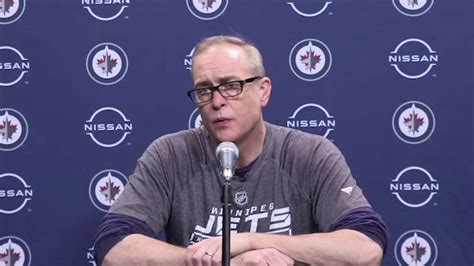 Winnipeg Jets Practice Report Media Availability Coach Paul Maurice