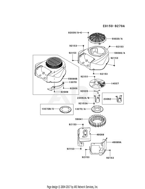 Kawasaki Fr691v Bs19 4 Stroke Engine Fr691v Parts Diagram For Cooling