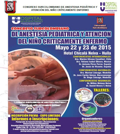 Congreso Surcolombiano de Anestesia Pediátrica y Atención del Niño