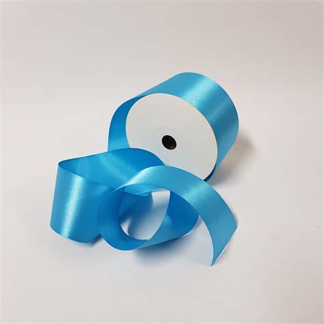 Satin Ribbon Single Sided 50mm Aqua Desflora