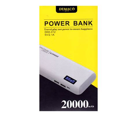 Demaco Super Power Bank 20000mAh - White +58328 | saudi.jazp.com