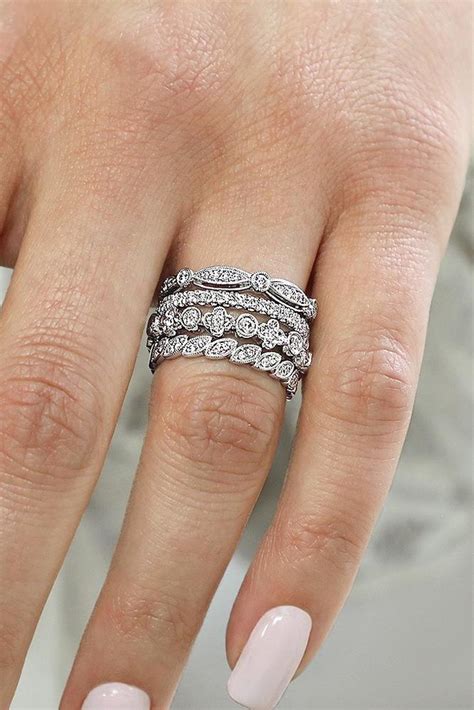 18 Best Stackable Wedding Rings Set More Rings More Shine