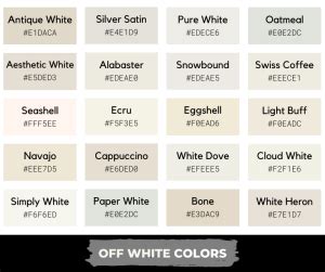 Off White Color: Meaning, Shades, and Color Codes