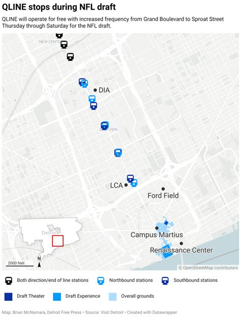 Detroit People Mover Qline Among Downtowns Public Transit Options For