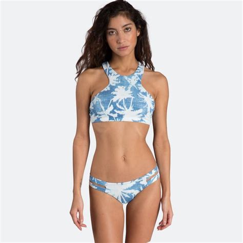 BILLABONG ONE PIECE SET SURF CAPSULE SWIMSUIT Palm Print Bikini High