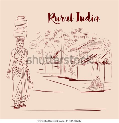 159 Indian Village Home Sketch Images, Stock Photos & Vectors ...