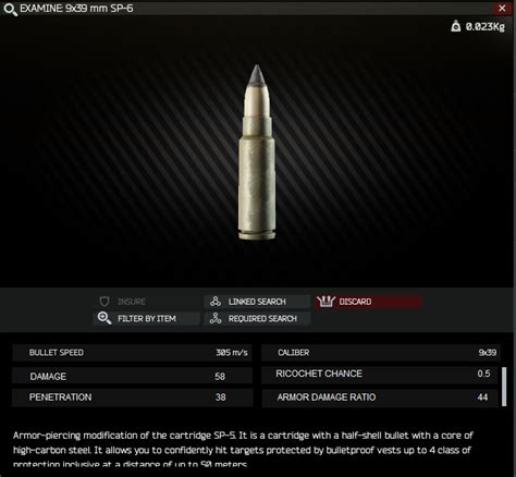 Escape from tarkov bullet damage chart - humanjes