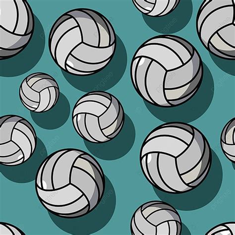 Fondo Voleibol Seamless Patrón Deporte Pelota Fondo Dibujo Equipo