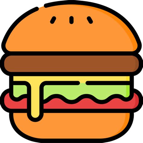 hamburger special lineal color icon