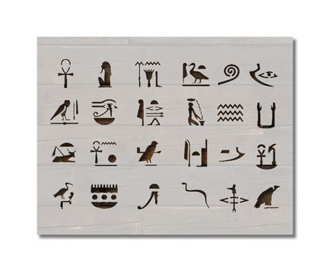 Ancient Egyptian Hieroglyphics Set One Stencil (962) – Stencilville